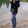 Alpin Loacker Pantalón softshell para mujer en color gris, pantalón de trekking ligero para mujer